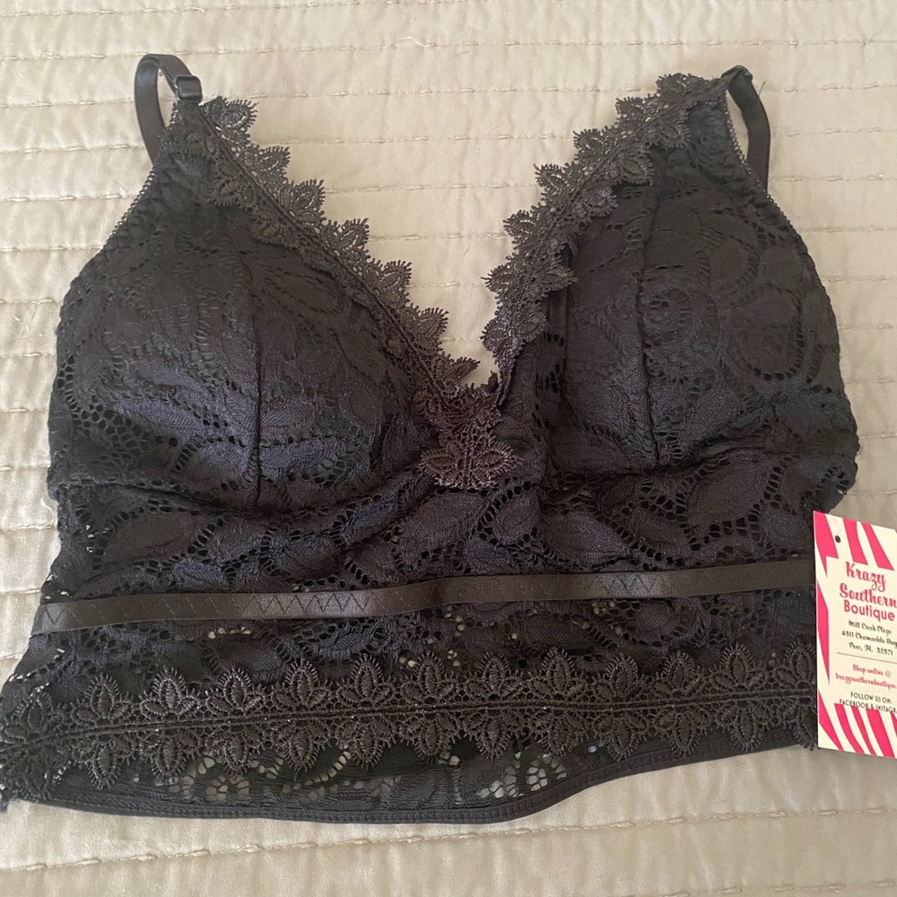 Lace Bralette in Black